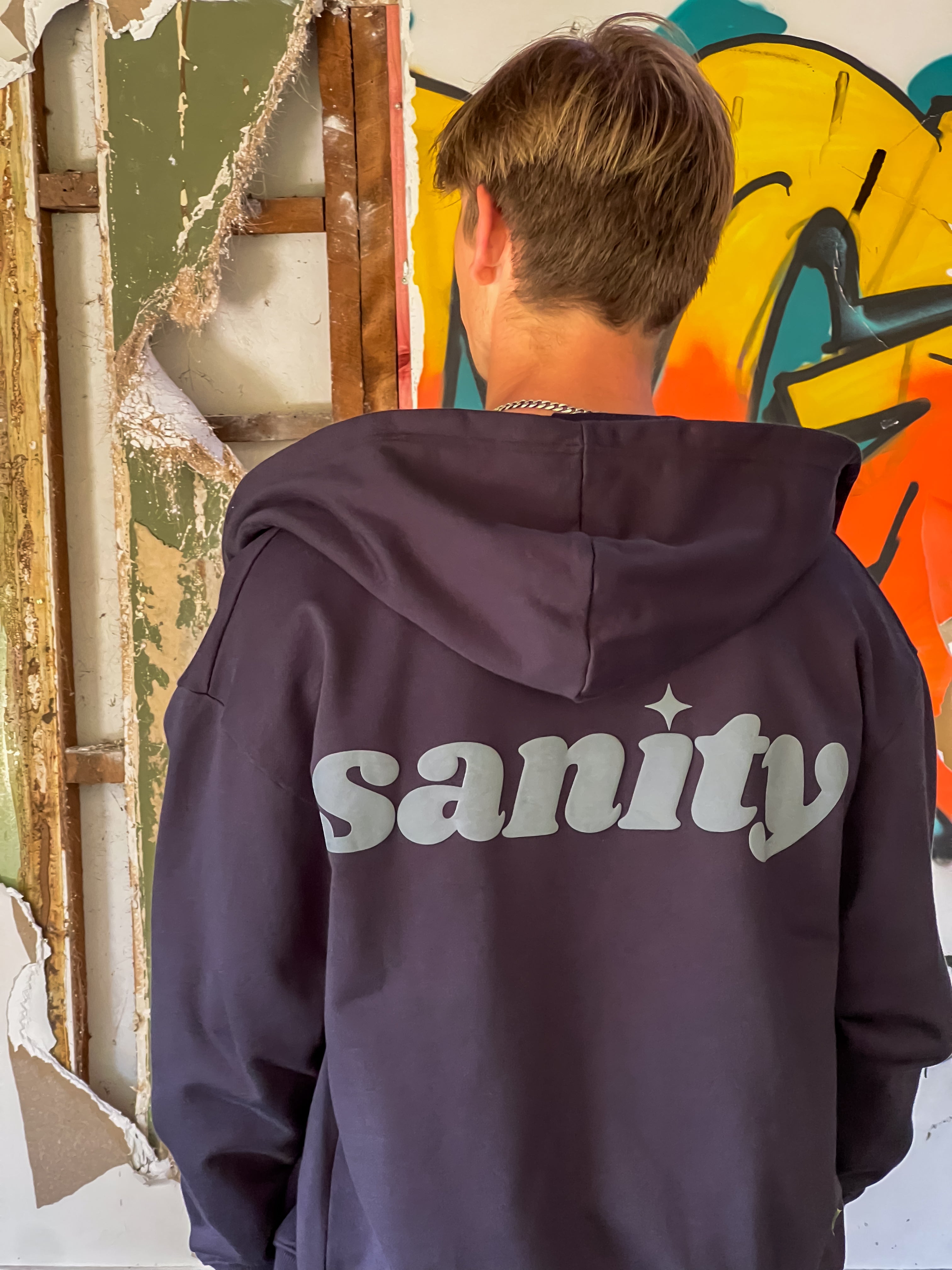 Sanity Midnight Black Zip Up