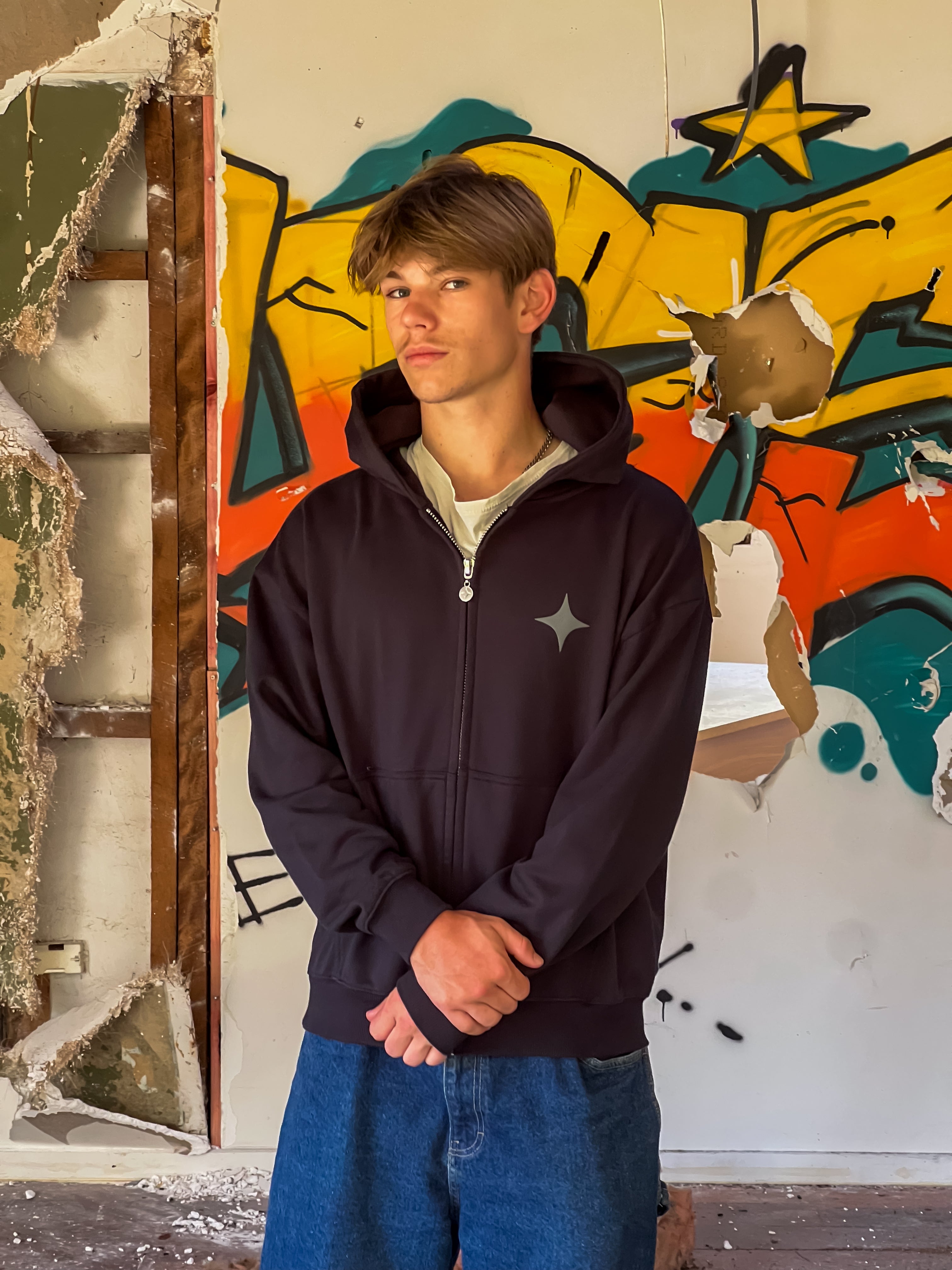 Sanity Midnight Black Zip Up