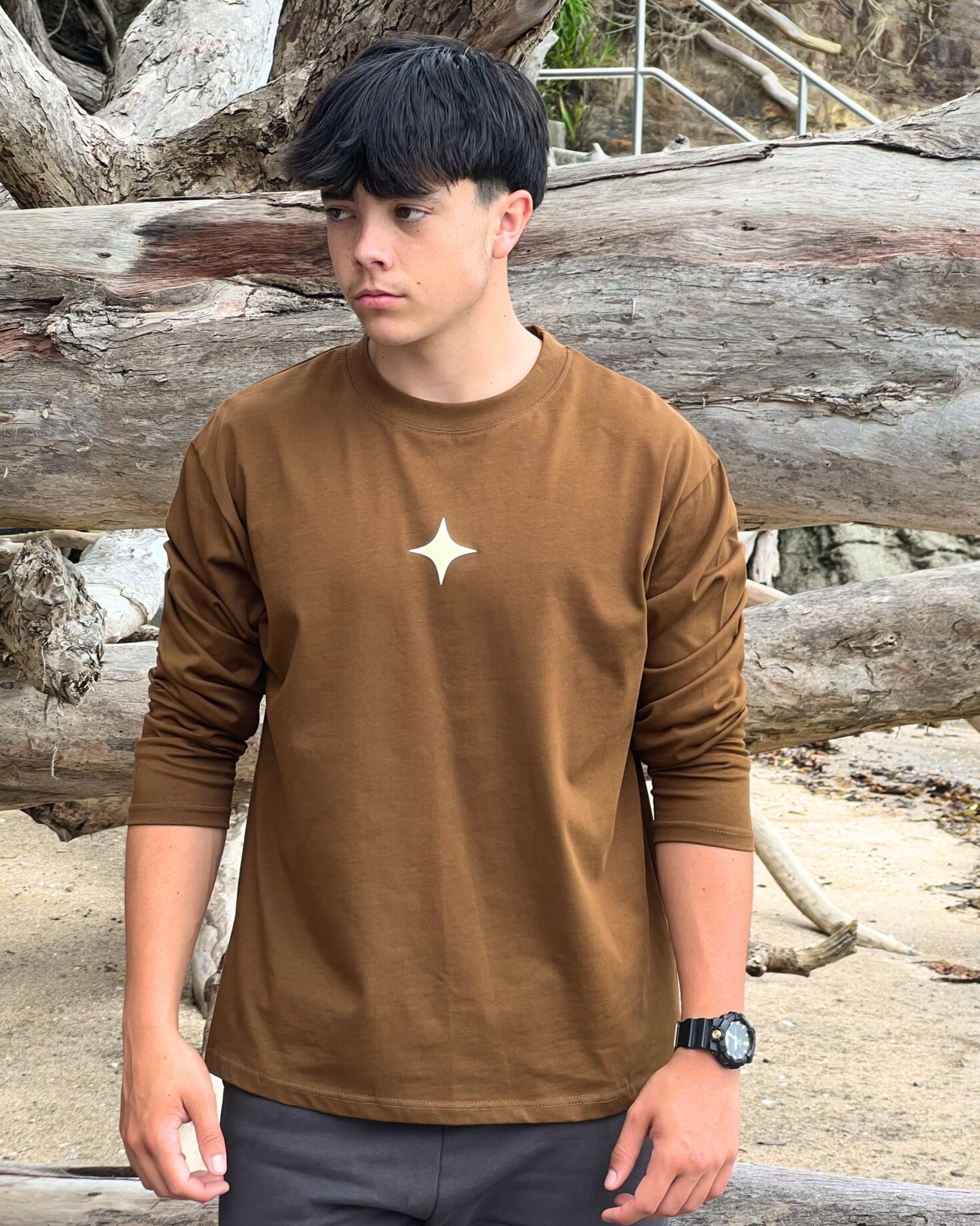 Sanity - Mocha Long Sleeve Tee