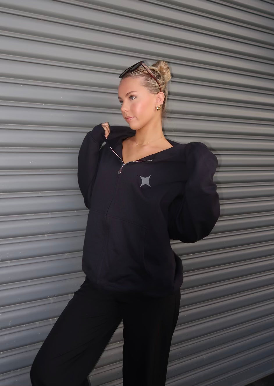 Sanity Midnight Black Zip Up
